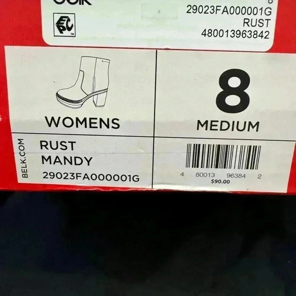 belk Red Heeled Boots - Picture 1 of 3